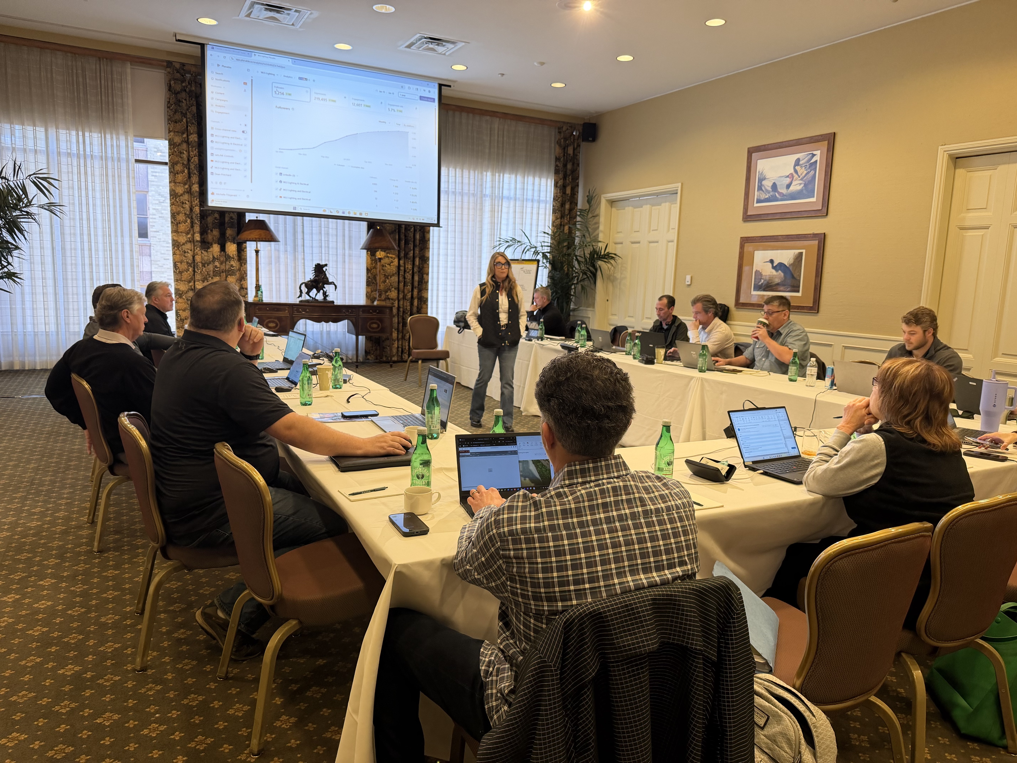 Inside the Modern Client studio during a brand strategy working session for a leadership driven client, 2025.